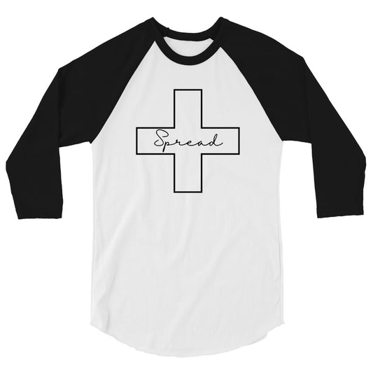 Spread Positivity 3/4 Sleeve Shirt - White