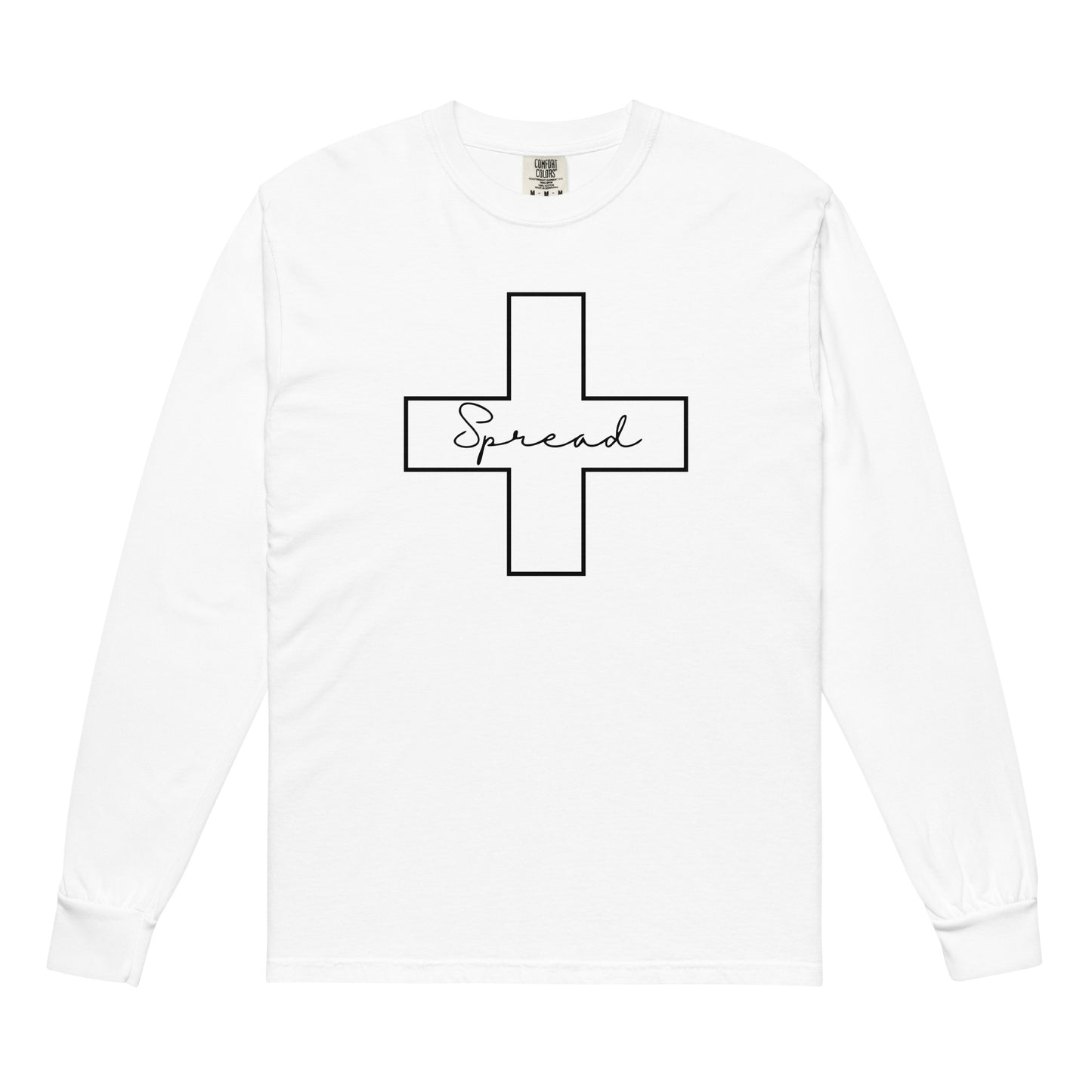 Spread Positivity Long Sleeve Shirt - White